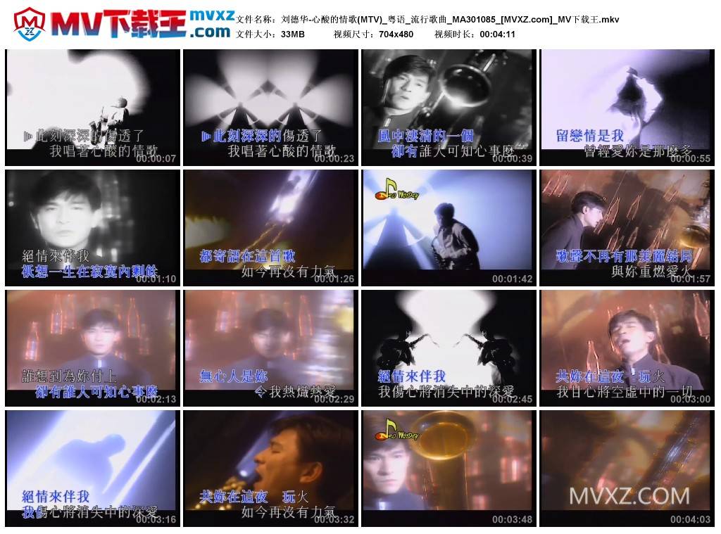 刘德华-心酸的情歌(MTV)_粤语_流行歌曲_MA301085
